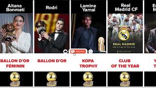 Full list of 2024 BALLON DOR winners ballondor [upl. by Leith435]