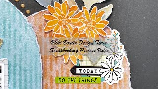 Scrapbooking Process Video 301  Be The Sunshine Layout  Vicki Boutin DT [upl. by Desimone]