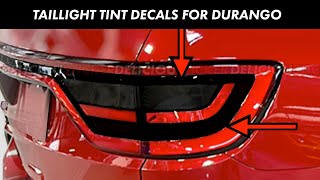 How to Tail Light Tint Decals for 20142023 Durango [upl. by Ahseile]