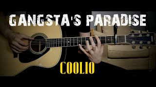 Gangstas Paradise Coolio  acoustic guitar cover [upl. by Revorg395]