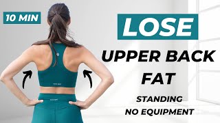 10 MIN STANDING UPPER BACK FAT WORKOUT  No Equipment [upl. by Lerim]