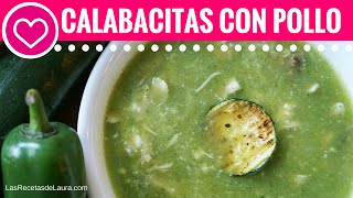 Caldo de Pollo con Calabacitas  Comidas saludables  Receta fácil [upl. by Meneau]