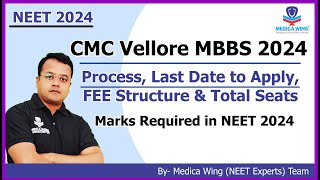 CMC Vellore MBBS admission 2024 Eligibility Admission Process Expected cut off marks in NEET 2024 [upl. by Aivataj325]