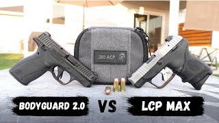 Smith amp Wesson Bodyguard 20 VS Ruger LCP Max 380 ACP Pocket Pistol Showdown [upl. by Myrtie131]