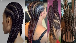 comment faire des tresses collée africaine avec des traitsavec rajouts pour lété  Stitch braids [upl. by Aiki85]