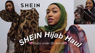 Affordable SHEIN Hijab under 5 dollars Haul Review 🎀 hijabstyle muslimah [upl. by Bevers784]