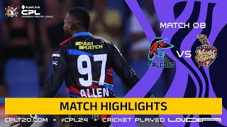 Highlights  Antigua amp Barbuda Falcons vs Trinbago Knight Riders  CPL 2024 [upl. by Yenots]