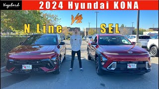 The allnew 2024 Hyundai Kona SEL vs 2024 Hyundai Kona N Line [upl. by Martita]