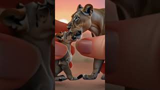 Lion And His Son Masshed 😱 shortsviral viralshort viralvideo shortvideos asmrsounds shortsfeed [upl. by Stesha]