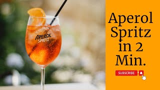 Aperol Spritz in 2 Min Italienisches Rezept Aperol Spritz how to make aperolspritz italy [upl. by Adnirolc]