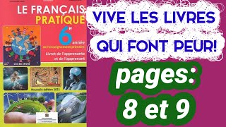 français pratique 6ème année primaire pages 8 et 9 [upl. by Baudelaire]