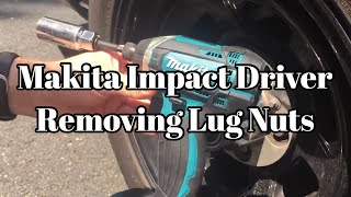 Makita Impact Driver Taking Off Lug Nut Makita XDT111 [upl. by Brendon]