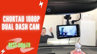 CHORTAU Dual Dash Cam 1080P Review amp Test  CHORTAU Front and Rear Dash Cam GPS BT25 Test [upl. by Anatolio]