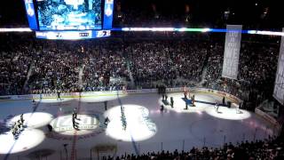 2011 Stanley Cup Final Canucks v Bruins Game 1 National Anthems [upl. by Elokin]