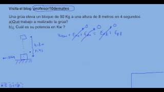 Energía y trabajo 38 potencia ejercicio 02 [upl. by Gahl]