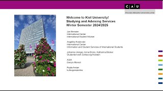 Orientation Studying and Advising Services at Kiel University  Winter Semester 20242025 [upl. by Notrem552]