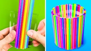 20 ASTUCES ET BRICOLAGES SYMPA AVEC DES PAILLES [upl. by Aicul]