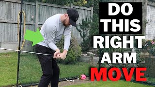 INSTANTLY Rotate Better In the Golf Downswing With This Right Arm Move [upl. by Doykos]