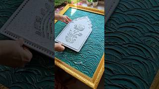 Mughal motifs Lippan Art in textured frame😍 trending shorts diyprojects diwali craft diy art [upl. by Cherilyn]