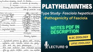 Type Study  Fasciola hepatica  Pathogenicity of Fasciola  Notes in description [upl. by Clarabelle]