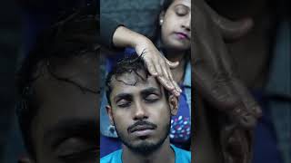 Beautiful Lady Barber Doing Very Sleepy Head Massage ASMR shorts [upl. by Docile]