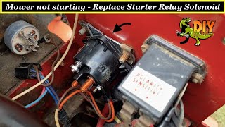 Riding mower not starting  Replace Starter Solenoid Relay Plug [upl. by Eibrad]