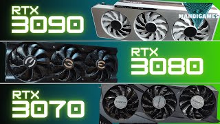 Comparativa de rendimiento RTX 3070 vs 3080 vs 3090 en 2024  Test en 6 juegos [upl. by Strickler]