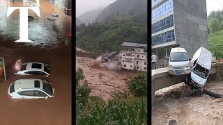 Heavy flooding hits parts of central China [upl. by Reinhart]