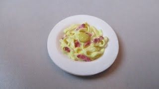 Tagliatelle carbonara Tuto Fimo [upl. by Oribel185]