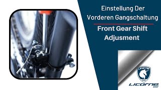 Licorne Bike Einstellung der vorderen Gangschaltung Licorne Bike Front Gear Shift Adjustment [upl. by Barbabas262]