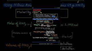 Calculate concentration of nitric acid chemistry [upl. by Arick]