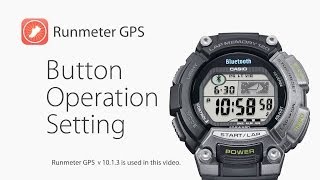 CASIO STB1000  How to change the watch button operation setting in Runmeter GPS v102 [upl. by Araeic]