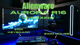 Alienware Aurora R16 Desktop Computer Unboxing and Setup [upl. by Pownall]