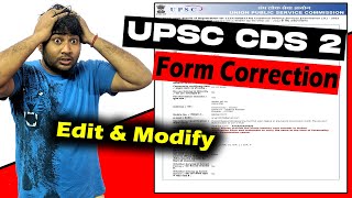 UPSC CDS 2 Application Form Correction 2022  Edit amp Modify CDS 2  Withdrawal Facility in UPSC CDS [upl. by Idner]