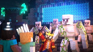 Warden Life Warden vs Iron Golem Army  Alex and Steve Legends Minecraft Animation Movie [upl. by Hooge]