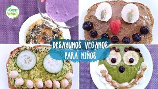 DESAYUNOS RÁPIDOS PARA NIÑOS  Comer Vegano [upl. by Pattie616]