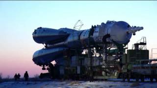 Expedition 30 Soyuz Spacecraft Integration and Rocket Roll Out to the Launch Pad [upl. by Auehsoj]