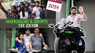 Mangalore amp Udupi’s 1st ZX10r😍🔥  Kawasaki ZX10r Graphite Metallic Gray 2024 Delivery [upl. by Morell]