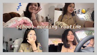 my school morning routine grwm drive with me etc [upl. by Allicirp]