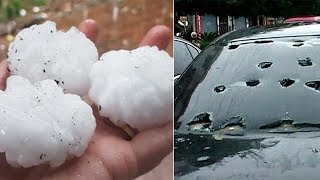 THE BIGGEST HAILSTONES COMPILATION [upl. by Esir]