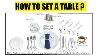 Table setting Basic rules amp guidelinestable setup for restaurantfampb servicetraining video [upl. by Fugate]