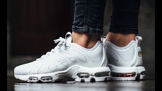 Nike Air Max Plus Triple White 2017 UnboxingReview [upl. by Fleming]