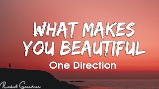 One Direction  What Makes You Beautiful Lyrics [upl. by Nesyaj]