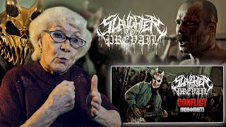 SLAUGHTER TO PREVAIL  CONFLICT  РЕАКЦИЯ БАБУШКИ ХЕЙТЕР  REACTION GRANDMA HATER [upl. by Shanie]