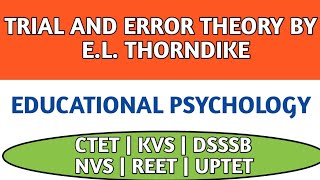 Trial and error theory by EL Thorndike [upl. by Marcie]