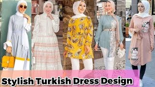 stylish turkish dresses designs with hijab😍😍 [upl. by Mohandas]