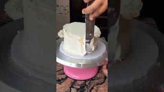 How to smoothen a cake Beginners Guide cakemaking cakedecorating caketechiniques cake [upl. by Villada]