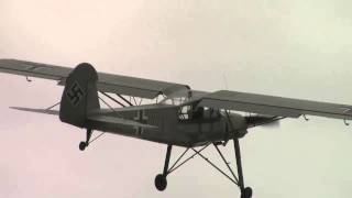 Fieseler Fi 156 Storch STOL at Beds Steam Rally 2014 [upl. by Niuq960]