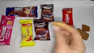 Satisfying Unboxing video ASMR Biscuits and sweets ASMR Opening Biscuits [upl. by Haukom717]