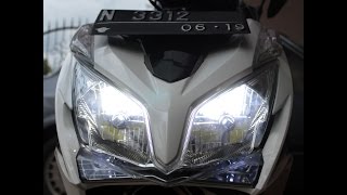 Honda Vario 125 Stock Bulb VS LED 4 Sisi [upl. by Llenroc]